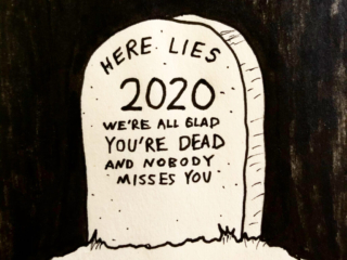 Goodbye Pandemic Year Illustration